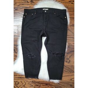 Levi's Black Wedgie Skinny High Rise Button Fly Jeans Women's Plus Size 24W